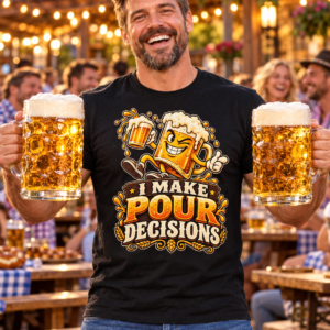 I Make Pour Decisions Beer Graphic T-Shirt