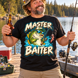 Master Baiter Fishing Graphic T-Shirt